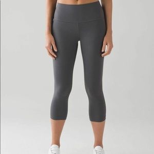Lululemon Pushing Limits Crop in Gray
